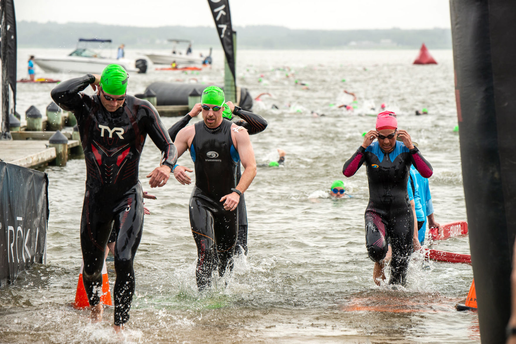 2021 Eagleman race swimmers come ashore